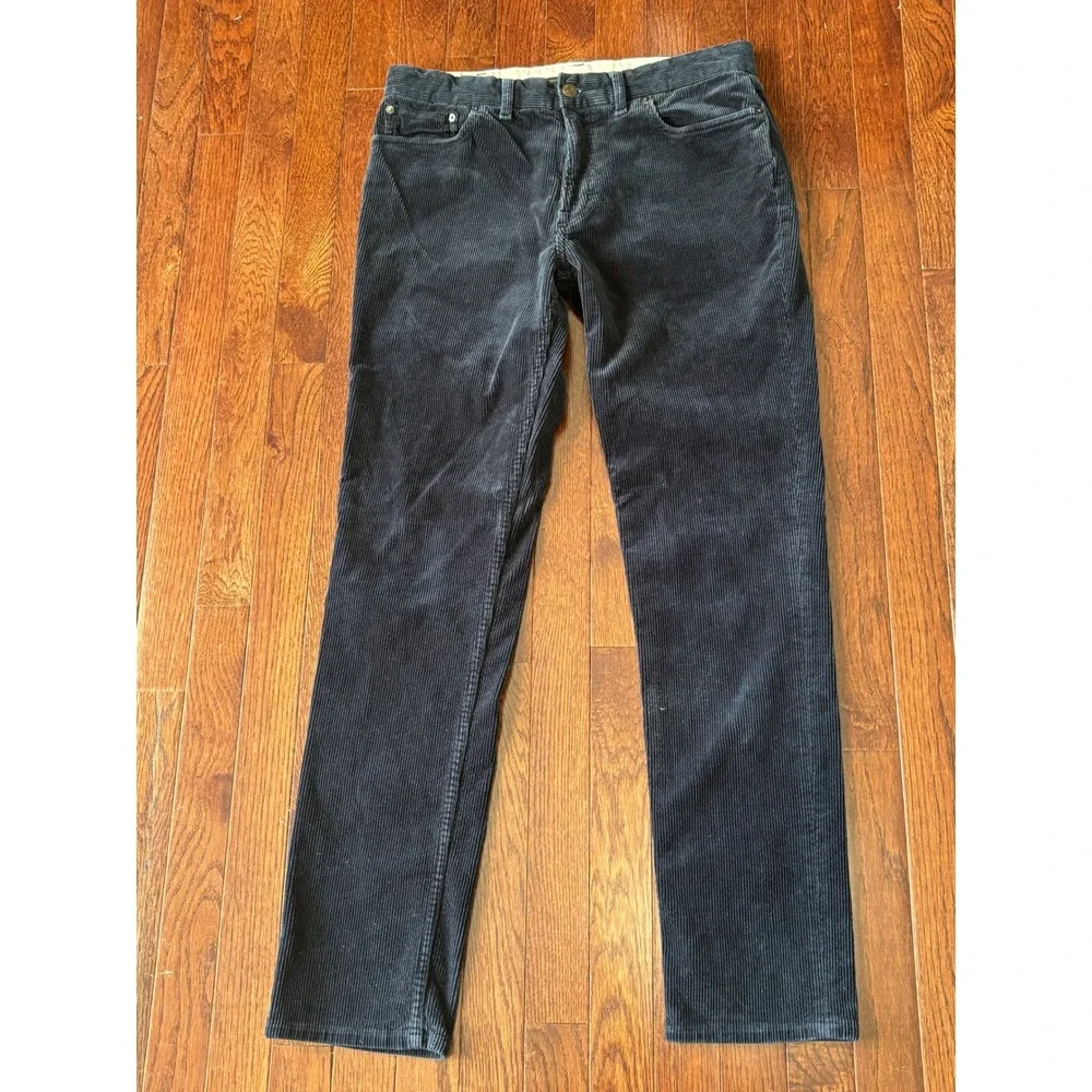 Polo Ralph Lauren Corduroy Pants Mens 32x32 Navy Blue 5 Pocket Classic Fit